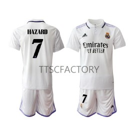 Real Madrid Eden Hazard 7 Voetbaltenues Kind Thuis 2022/23 - SS (+ Korte broeken)